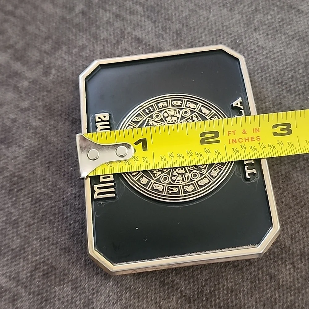 Montezuma Tequila Men’s Belt Buckle By Barton’s  Brands Gold And Black